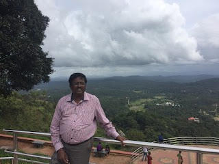 Raju standing at the place where a king use to sit and look out over his land