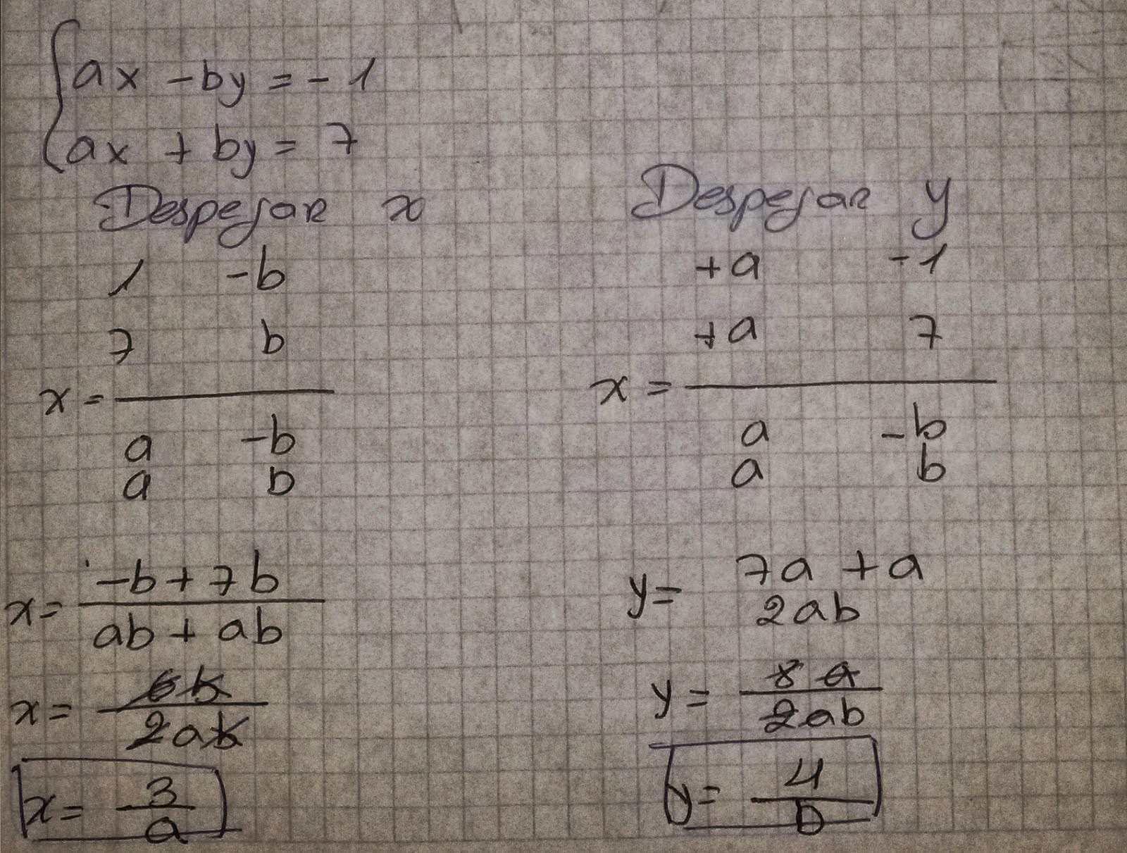 EPORTAFOLIO Ecuaciones de dos Incógnitas / determinantes
