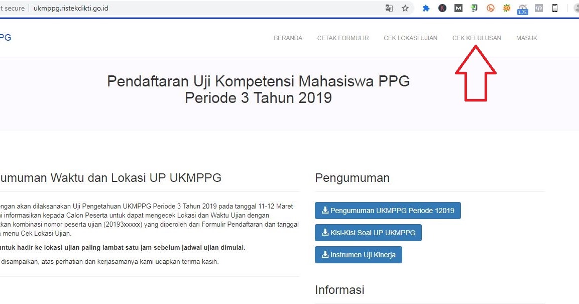 http//ukmppg.ristekdikti.go.id/ Alamat Cek Status