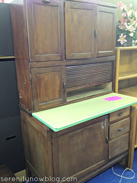 Thrift Store Furniture Makeover Inspiration (Kitchen Storage), via Serenity Now