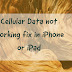 Cellular Data not working fix in iPhone or iPad