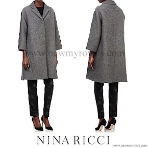 Queen Letizia style NINA RICCI Swing Coat 