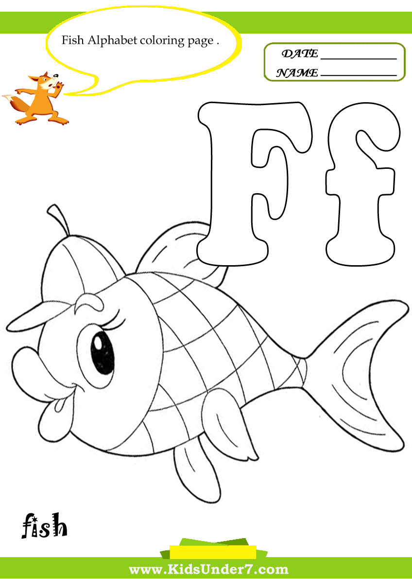 f for fish coloring pages - photo #41