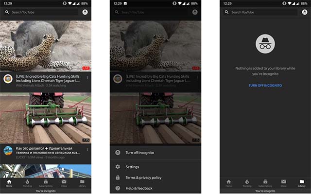 Menonton YouTube dalam Mode Penyamaran Di Android Menonton YouTube dalam Mode Penyamaran Di Android