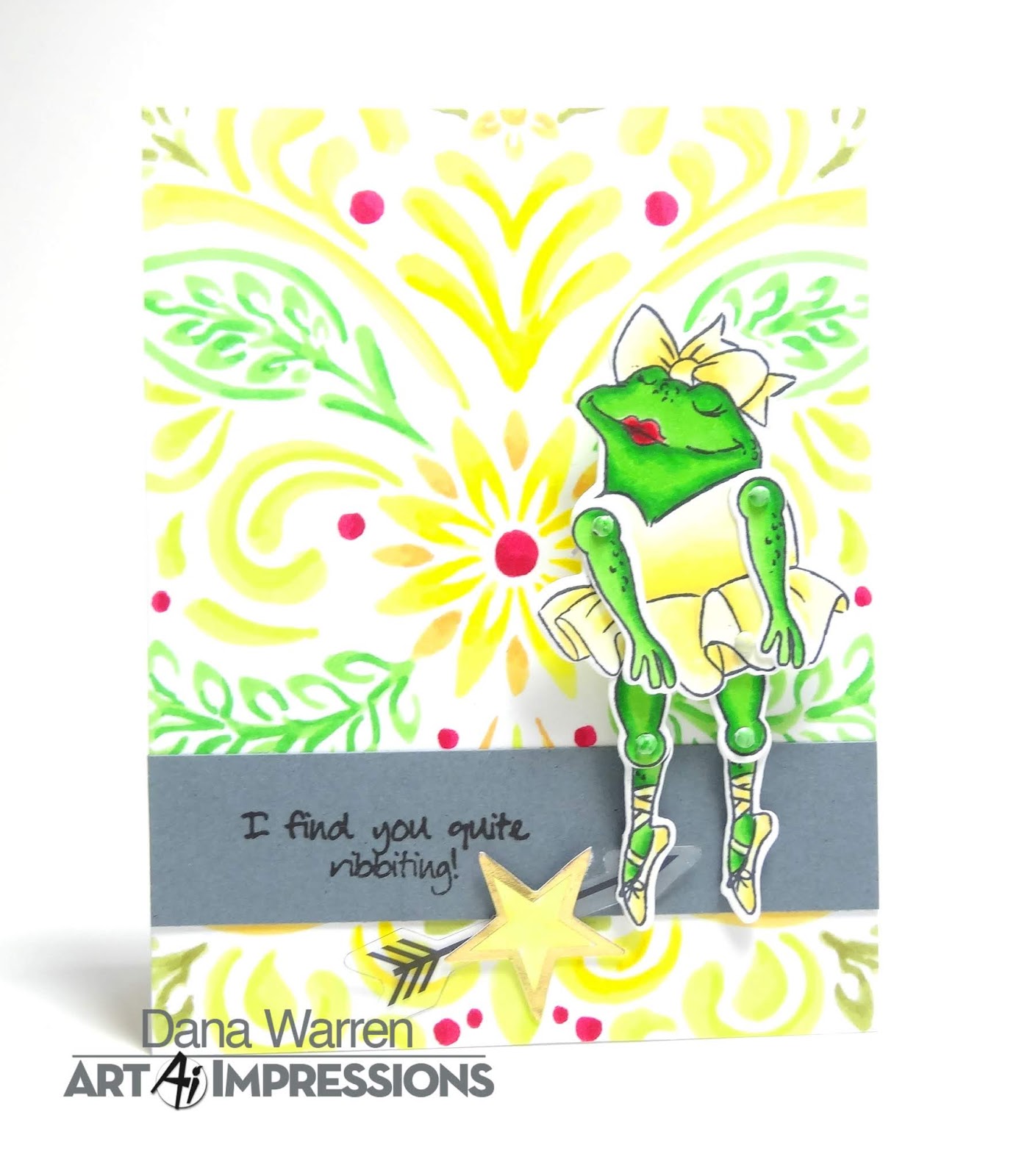 Art Impressions Wiggle Wobbles Stamp and Die Set Toad 4954 