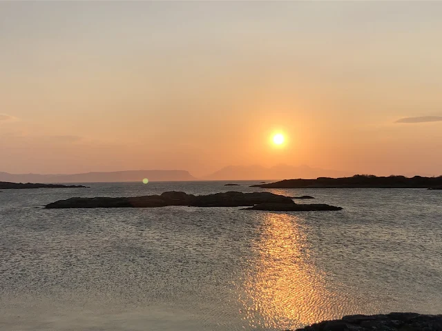 Sunset on Scottish islands