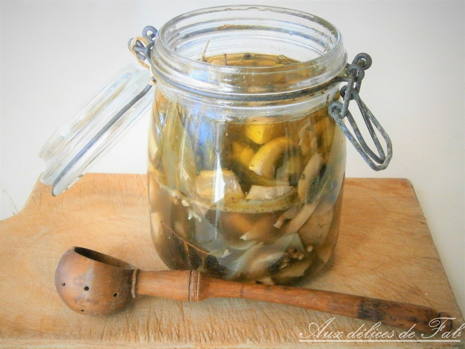 Champignons De Paris Au Vinaigre Pour Apéritif Champignons de Paris au vinaigre