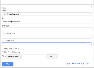 gmail filter settings