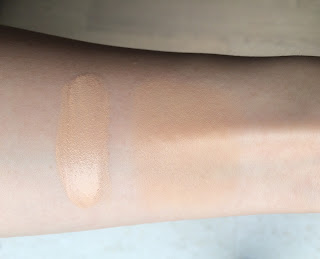 REVIEW | Innisfree Long Wear Cushion SPF50 PA+++ - 23 True Beige Swatch | Blended out