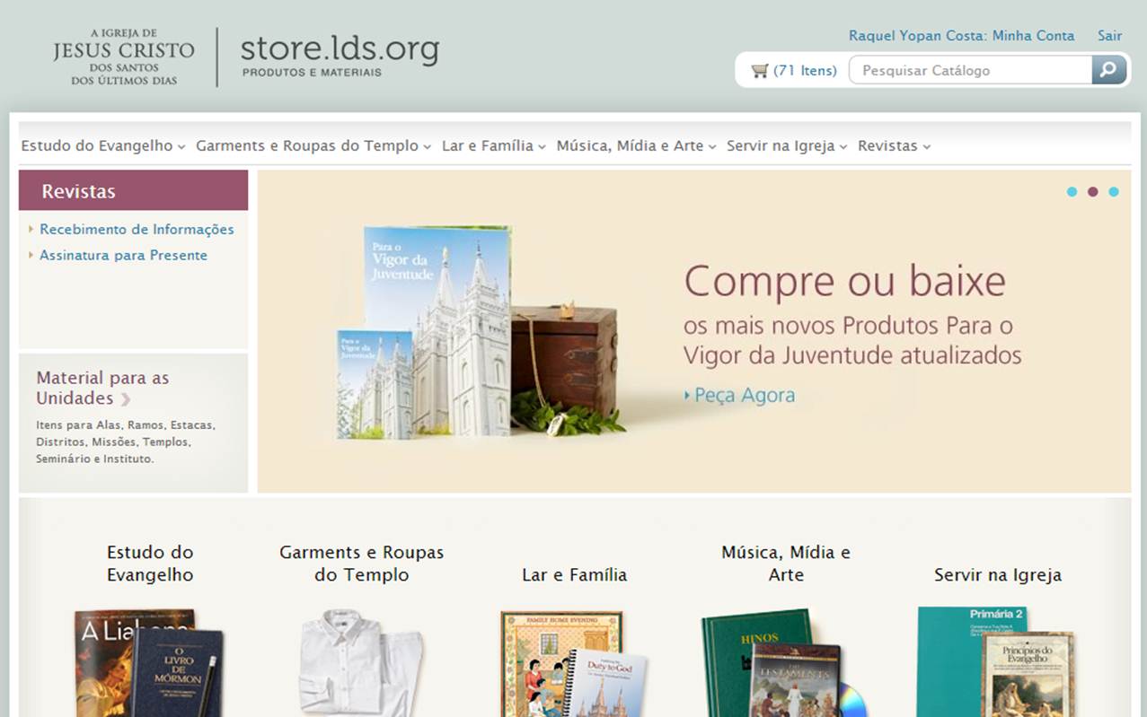 Dicas e Idéias SUD LDS Store Loja Virtual