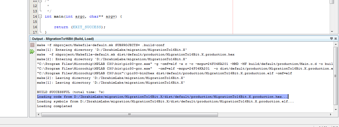 Hex File Location Mplab X IDE