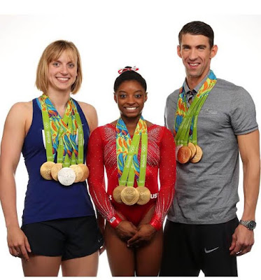 5 U.S Olympic Gold medalists Michael Phelps, Katie Ledecky and Simone Biles cover Sports Illustrated magazine (photos)