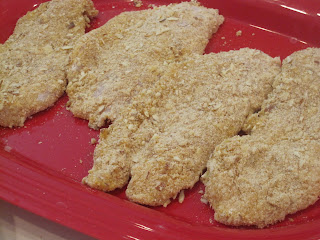 Chicken breasts with an almond and bread crumb crust and a delicious creamy lemon sauce. Life-in-the-Lofthouse.com