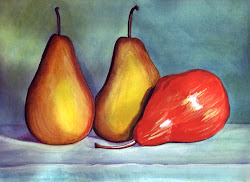 watercolor pears painting