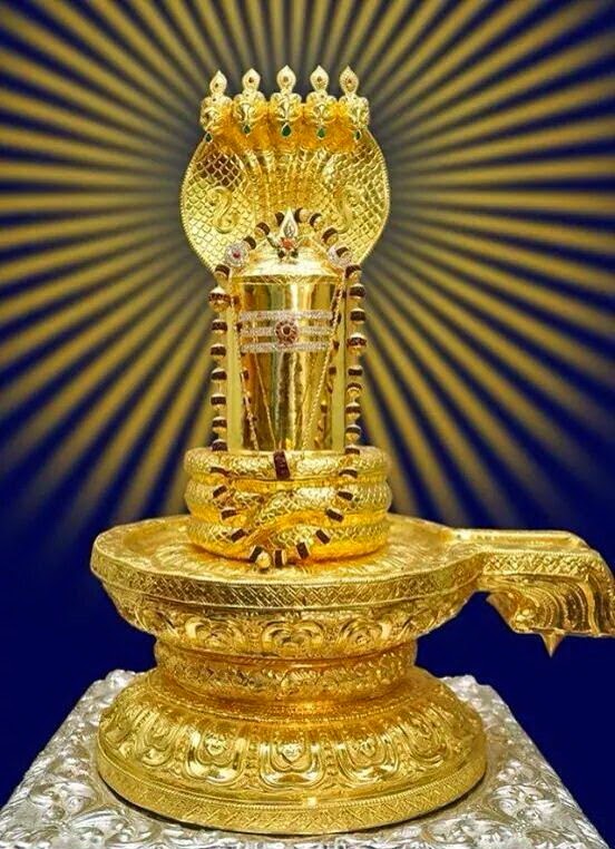 golden shiva linga mahadev