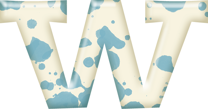 Abecedario con Manchas en Color Celeste. - Oh my Alfabetos!