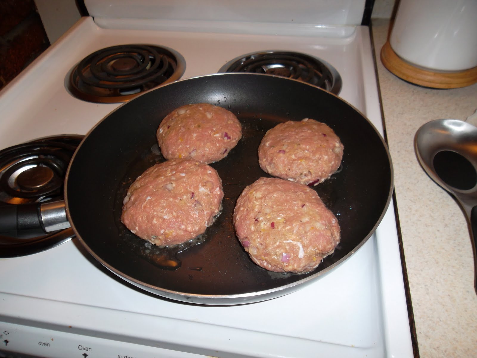 Goat cheese stuffed burgers