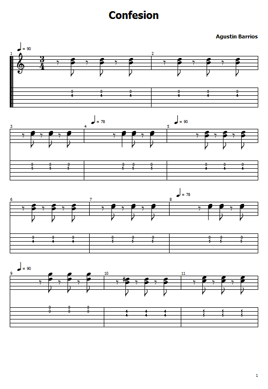 Confession Tabs Agustín Barrios. How To Play Confession On Guitar Tabs & Sheet Online 