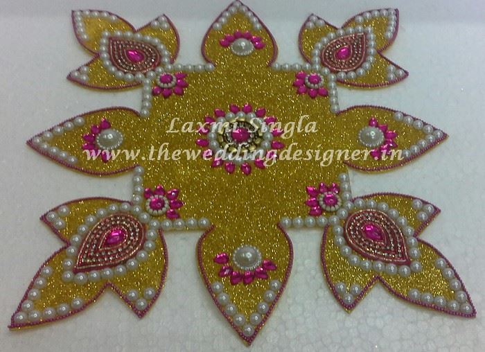 Decorated Foam Glitter Rangoli Glitter Rangoli Designs