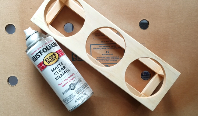 Using Rust-Oleum matte clear enamel to protect wooden plant stand