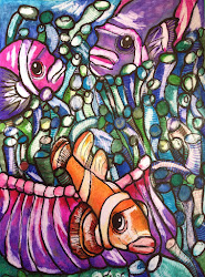coral watercolour reef textas waterbased markers simple