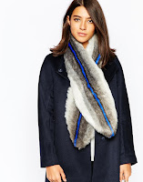 http://www.asos.com/reiss/reiss-faux-fur-vertical-stripe-scarf/prod/pgeproduct.aspx?iid=5519877&clr=Blue&SearchQuery=fur+scarf&pgesize=17&pge=0&totalstyles=17&gridsize=3&gridrow=4&gridcolumn=2