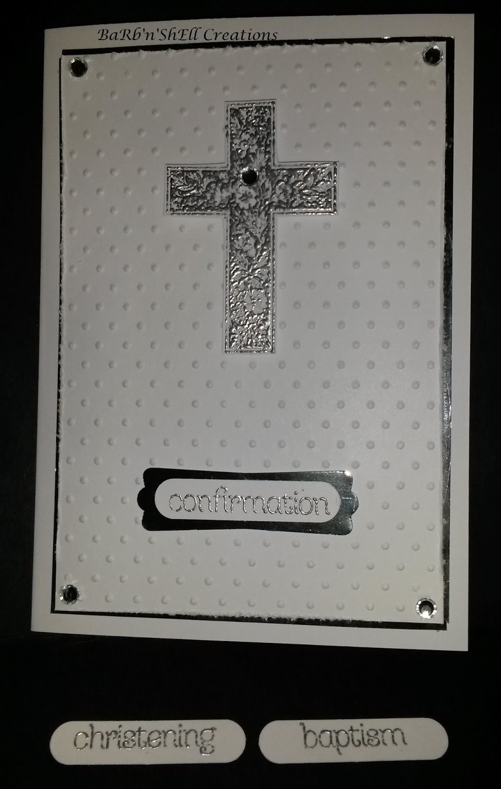 BaRb'n'ShEll Creations Christening / Baptism / Confirmation Cards