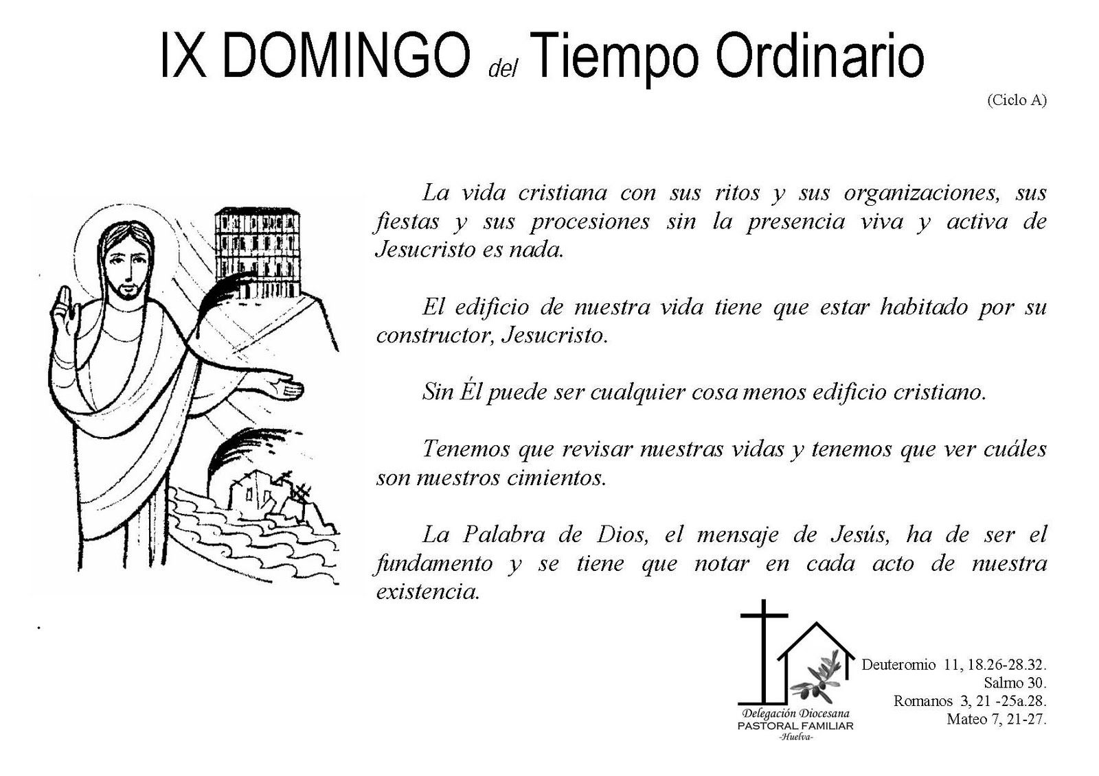 Tras el Altar IX DOMINGO del Tiempo Ordinario