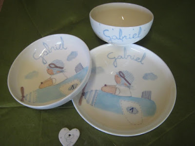 vajillas infantiles de cerámica personalizadas