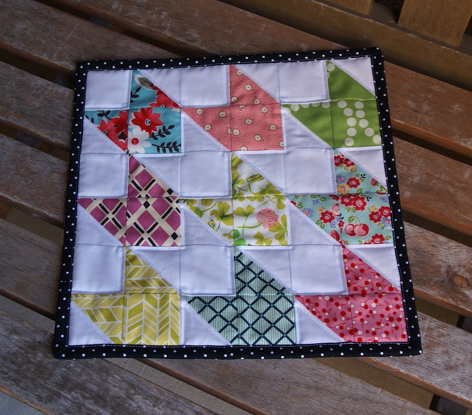 Fabric Mutt Chevron Doll Quilt Tutorial