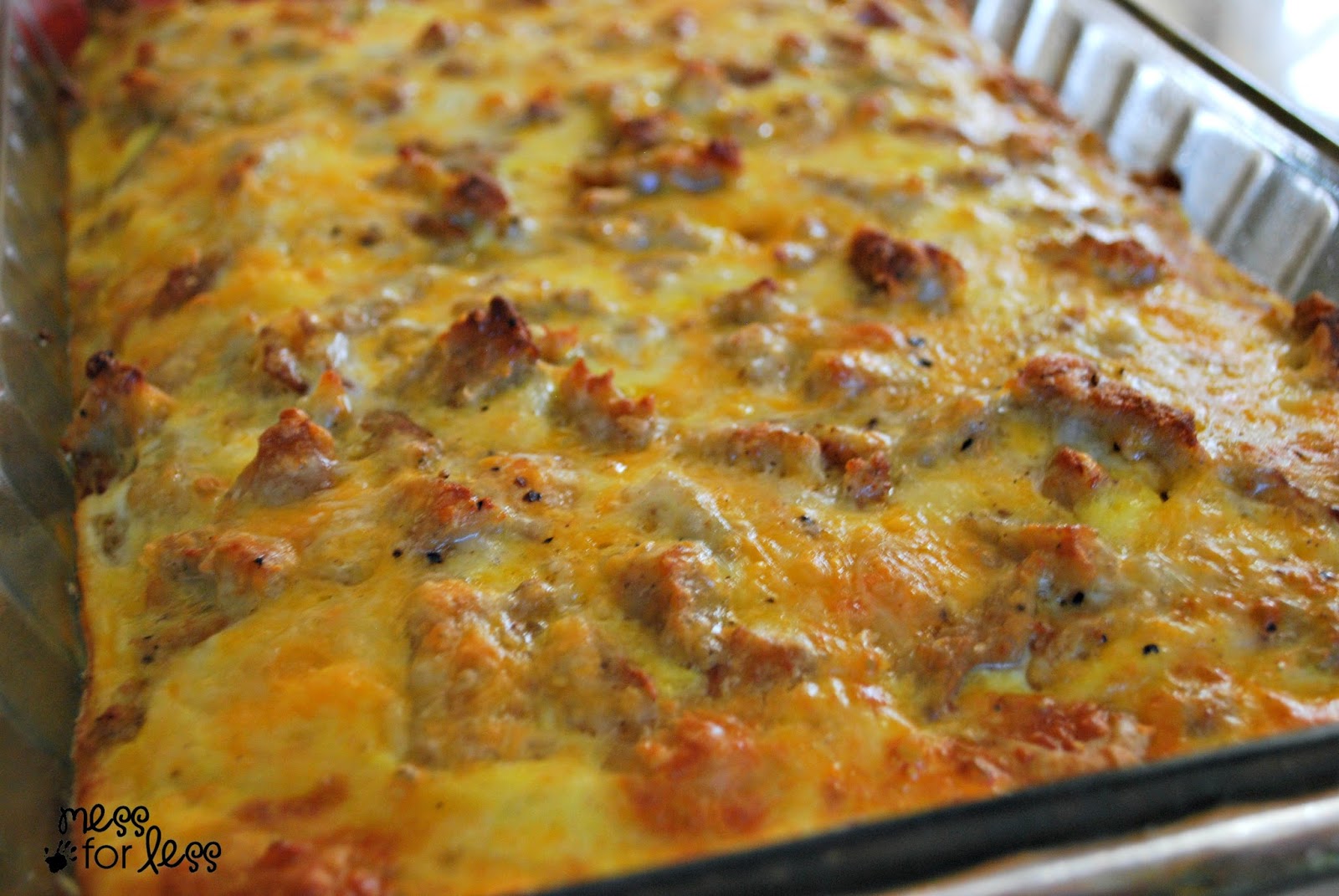 Sausage, Egg and Biscuit Breakfast Casserole - Food Fun Friday | Mess