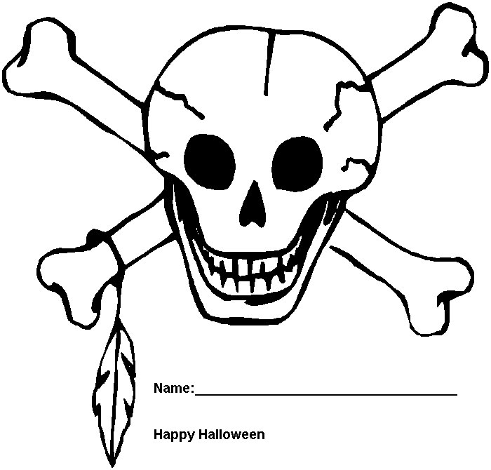 skull and bones coloring pages - photo #28