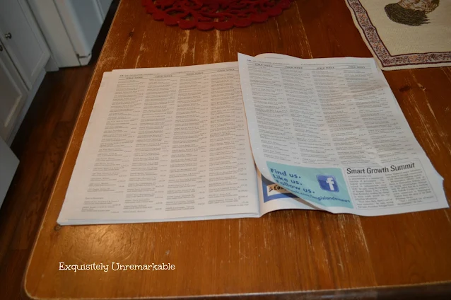 A newspaper on a table
