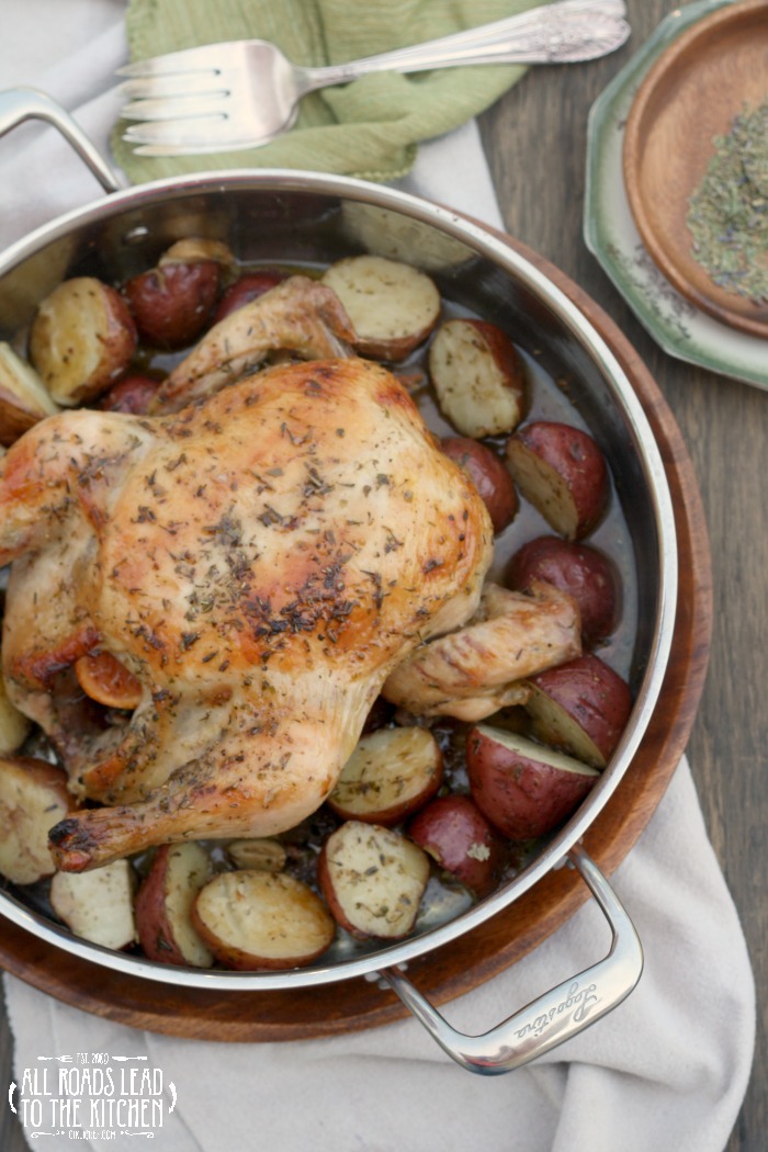 Herbes de Provence Roasted Chicken and Potatoes + an Amélie Inspired