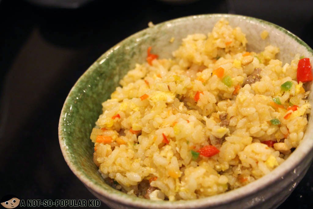 The sticky Chajan Moriawase (Mixed Fried Rice) to pair up with the dishes
