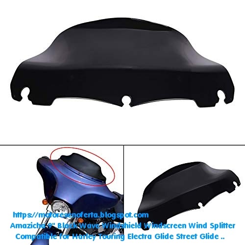 4.5 Black Wave Windshield Windscreen fits for Harley Touring FLHT FLHX 2014-up 