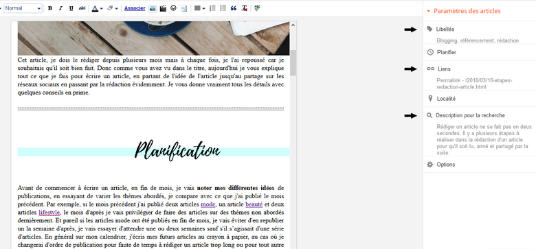 Mes 10 étapes dans la rédaction d'un article description des articles