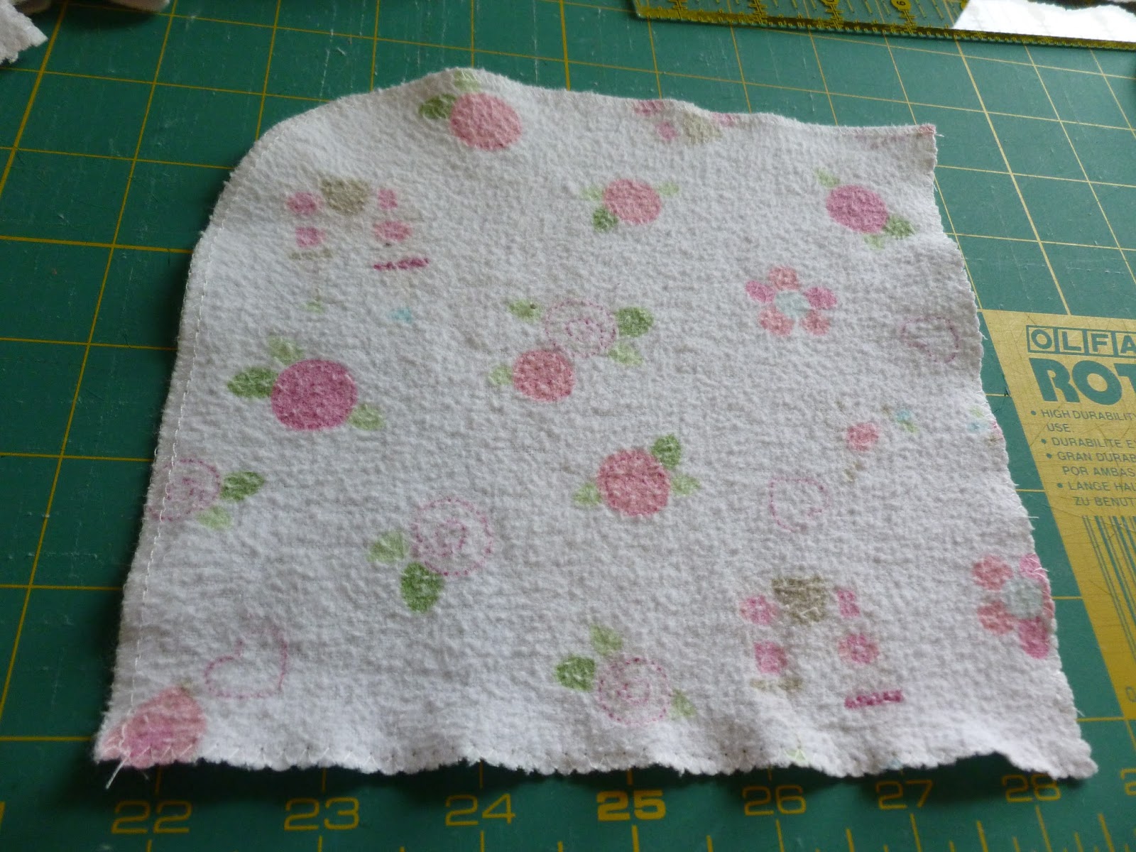 The Nome Knitter Upcycled cloth wipes from receiving blankets