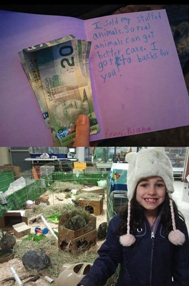 16 Pictures Of Children Restored Our Faith In Humanity - 'My daughter asked me if she could sell her stuffed animals and donate the money to our local SPCA. Of course, I let her.'