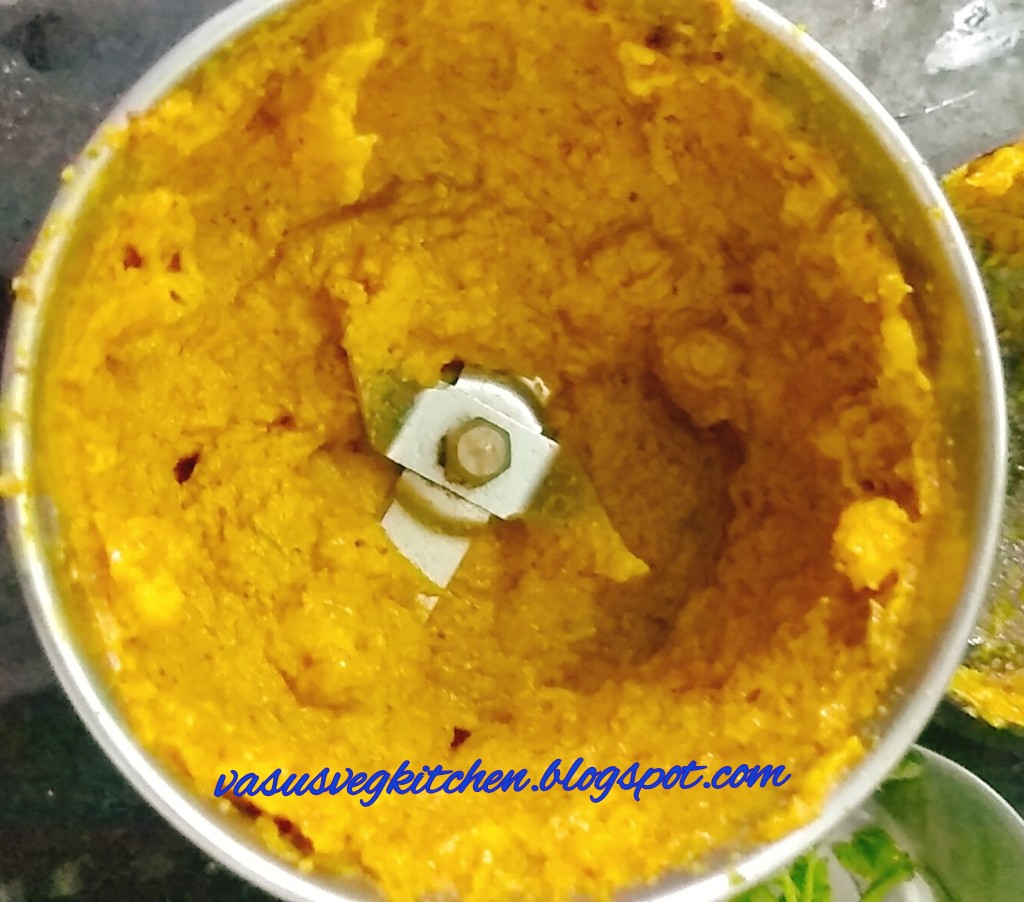 Vasusvegkitchen Yellow cucumber chutney Guntur Dosakaya pachadi