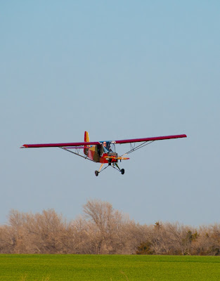 short final in an ultracub from Belite