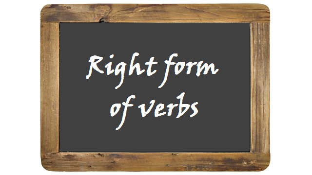 Gazette Update: Use of the Right Form of Verbs
