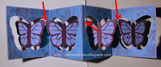 butterfly accordion flip pop up card