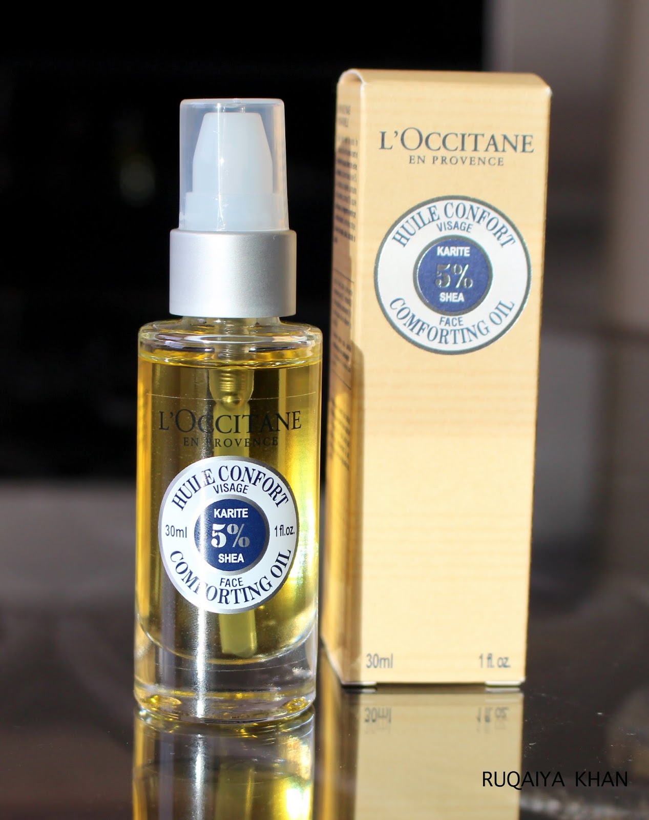 Ruqaiya Khan L'Occitane Shea Face Comforting Oil Review