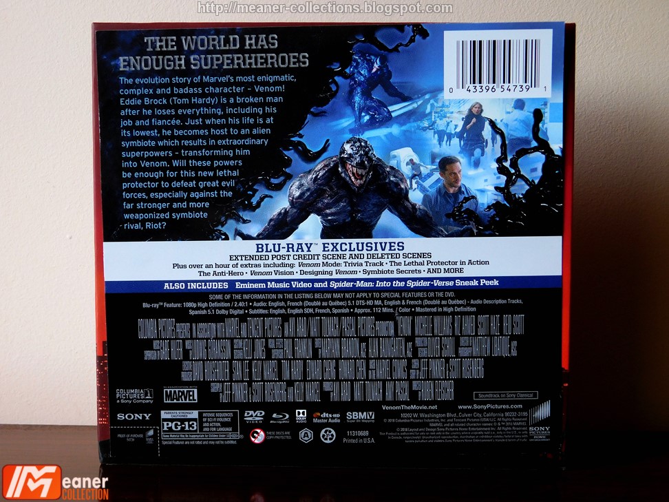 Venom Amazon Exclusive Blu Ray Digipack Collector S Edition