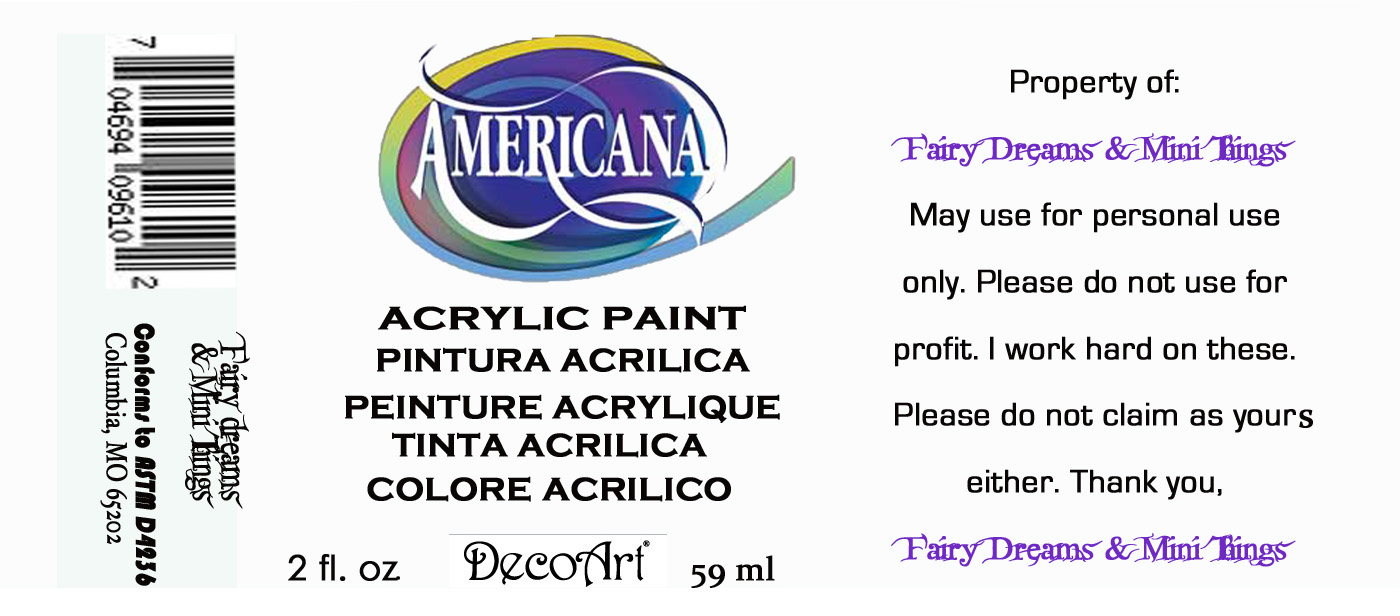 Cassie's Creative Crafts My miniature craft room paint label