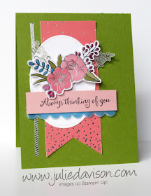 Stampin' Up! Sweet Soiree Embellishment Kit: Thinking of You Card ~ 2018 Occasions Catalog ~ www.juliedavison.com
