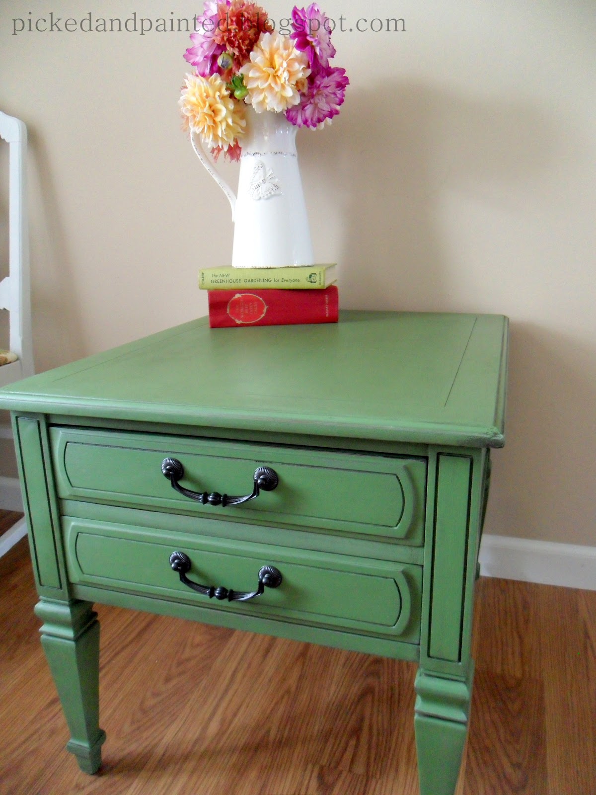 Helen Nichole Designs Custom Green Side Table