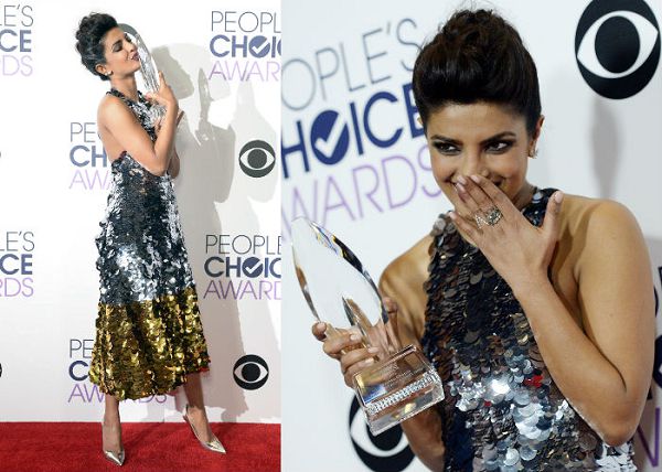 priyanka chopra KISSING THE trophy prize AND SMILING people's choice favorite actress in a new tv series quantico as alex parrish priyanka chopra KISSING THE trophy prize AND SMILING people's choice favorite actress in a new tv series quantico as alex parrish