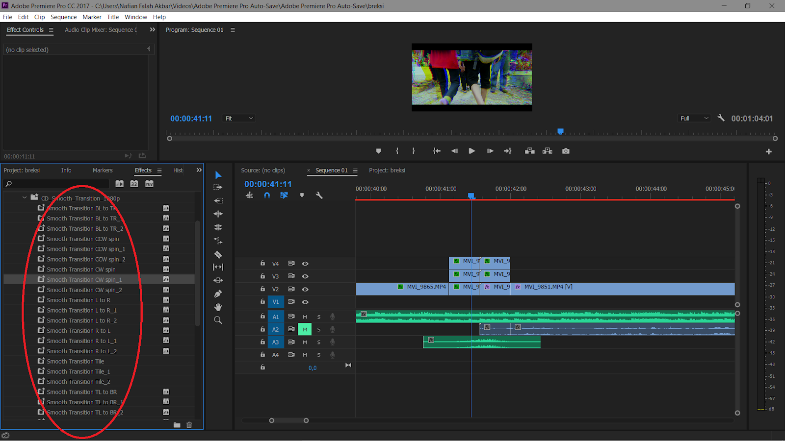 Cara Memasukkan Efek Transisi di Adobe Premiere Pro